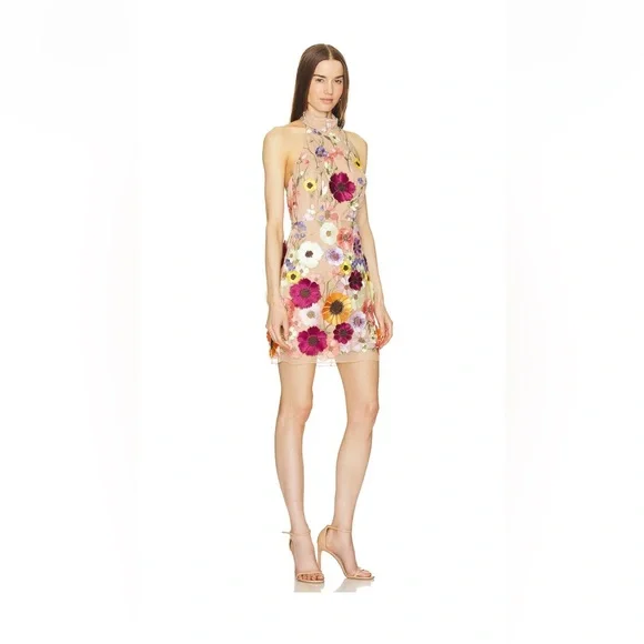 Milly Hariet Floralis Embroidered Mini Dress size 2 NWT! Retail $525